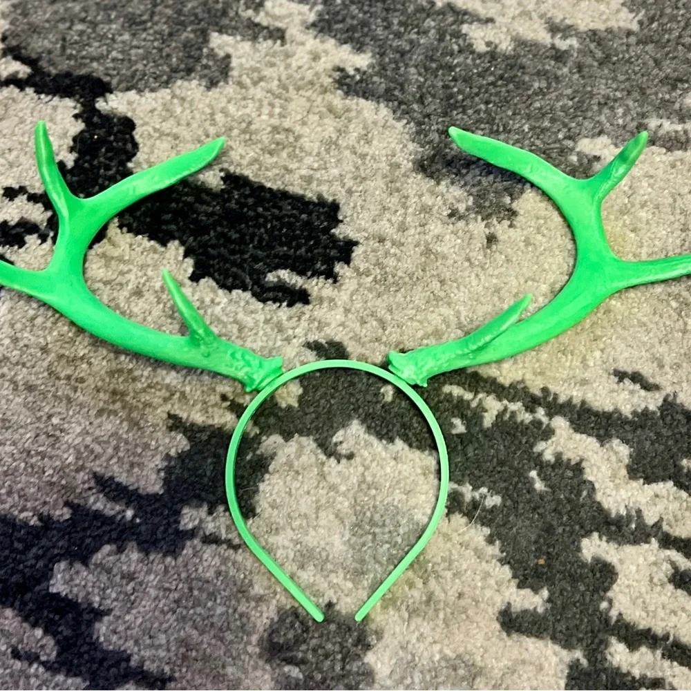 Green Antler Cat Headband